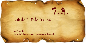 Takó Mónika névjegykártya